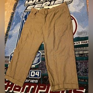 Polo Ralph Lauren Pants Adult 40x30 Light Plaid Brown Classic Cotton Men